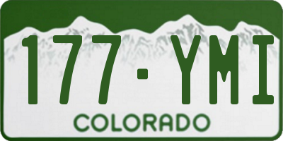 CO license plate 177YMI