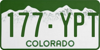 CO license plate 177YPT