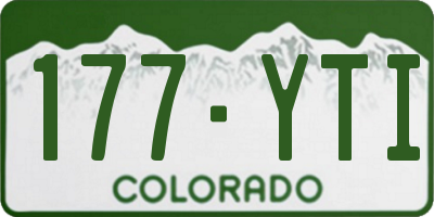 CO license plate 177YTI
