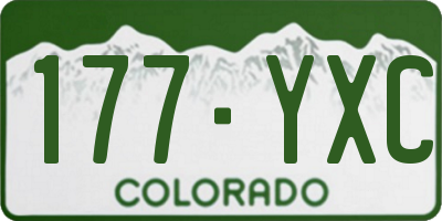 CO license plate 177YXC