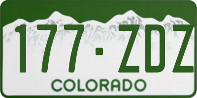 CO license plate 177ZDZ