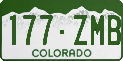 CO license plate 177ZMB