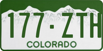 CO license plate 177ZTH