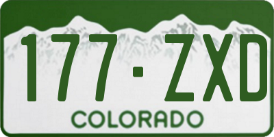 CO license plate 177ZXD