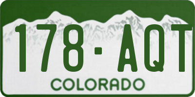 CO license plate 178AQT