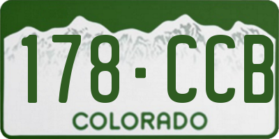 CO license plate 178CCB