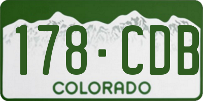 CO license plate 178CDB