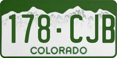 CO license plate 178CJB