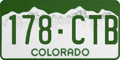 CO license plate 178CTB