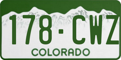 CO license plate 178CWZ
