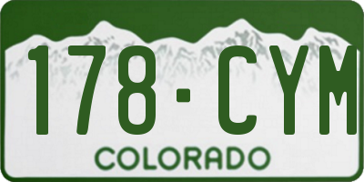 CO license plate 178CYM