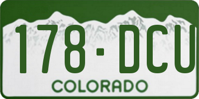 CO license plate 178DCU