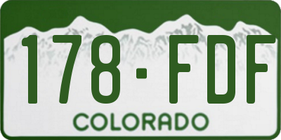 CO license plate 178FDF