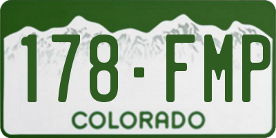 CO license plate 178FMP