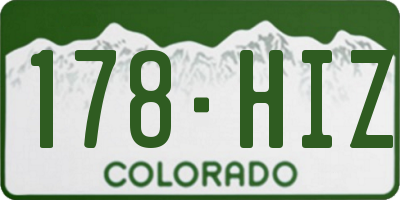 CO license plate 178HIZ