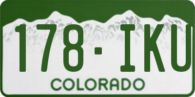 CO license plate 178IKU