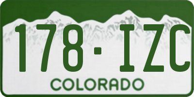CO license plate 178IZC