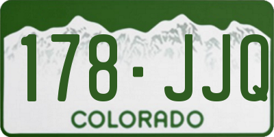 CO license plate 178JJQ