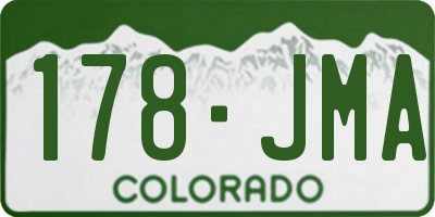CO license plate 178JMA