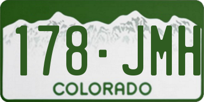 CO license plate 178JMH