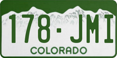CO license plate 178JMI