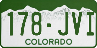 CO license plate 178JVI