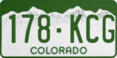 CO license plate 178KCG