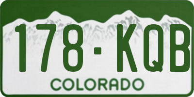 CO license plate 178KQB