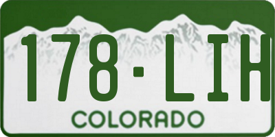 CO license plate 178LIH
