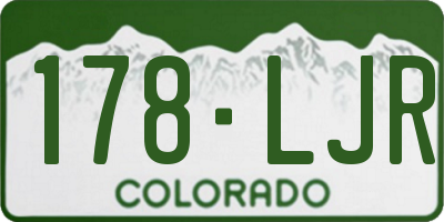 CO license plate 178LJR