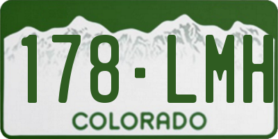CO license plate 178LMH