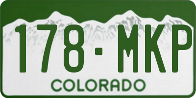 CO license plate 178MKP