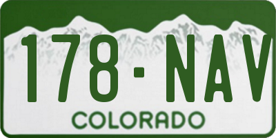 CO license plate 178NAV