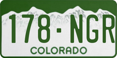 CO license plate 178NGR