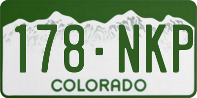 CO license plate 178NKP