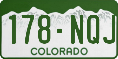 CO license plate 178NQJ