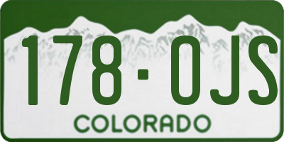 CO license plate 178OJS