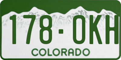 CO license plate 178OKH