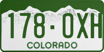 CO license plate 178OXH