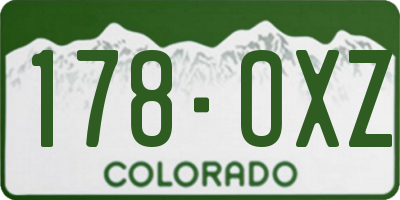 CO license plate 178OXZ