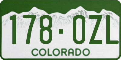 CO license plate 178OZL