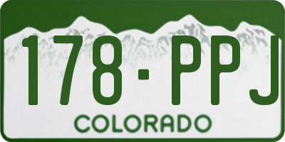 CO license plate 178PPJ