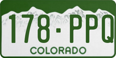 CO license plate 178PPQ