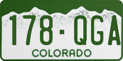 CO license plate 178QGA