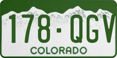 CO license plate 178QGV