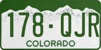 CO license plate 178QJR