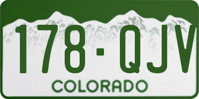 CO license plate 178QJV