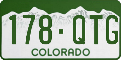 CO license plate 178QTG