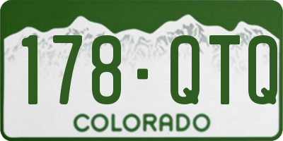 CO license plate 178QTQ