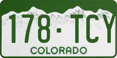CO license plate 178TCY